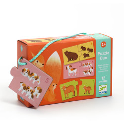 PUZZLE DUO BEBES ANIMAUX -...